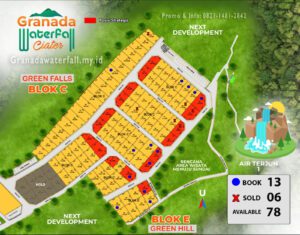 Site Plan Kavling Granada Waterfall Ciater Subang