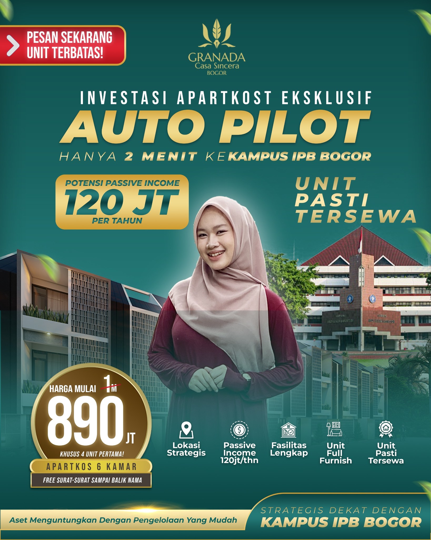 dijual rukost granada bogor